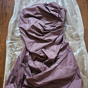 New Women Max Studio Silk Leon Max Limited Edition Strapless Dress Size 4 Plum